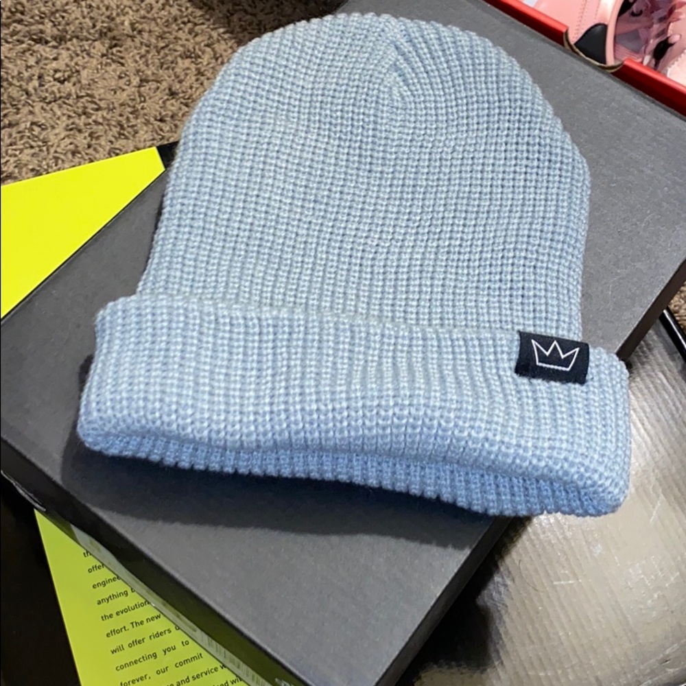 Blue crown beanie